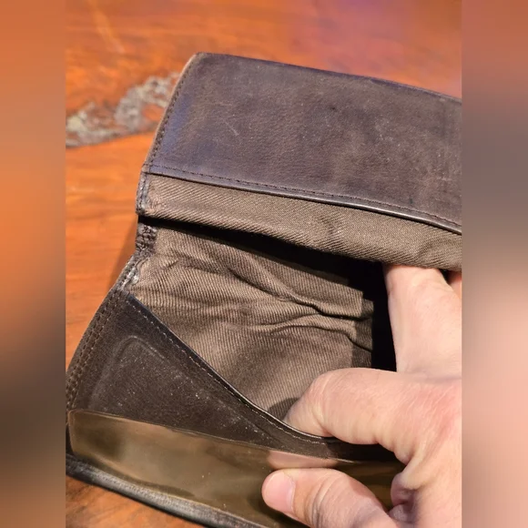 Vintage FOSSIL leather Brown Wallet Bilfold - Picture 8 of 10